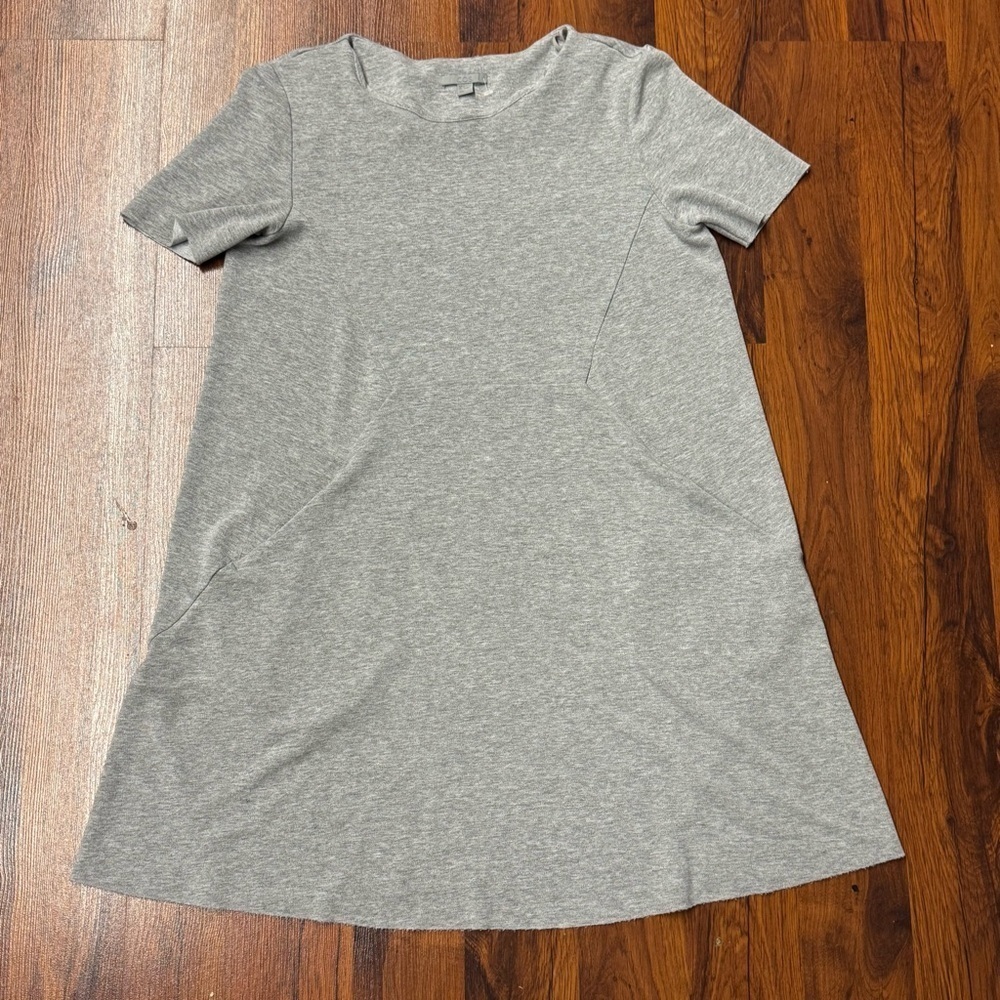 COS A Line Dress Light Grey Short Sleeve Small